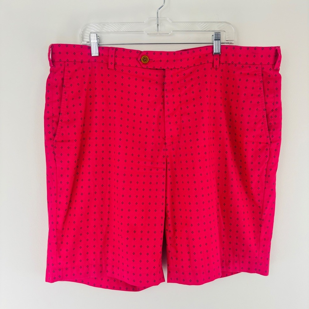 Brooks Brothers Men Pink Navy Geometric Print Bermuda Shorts Cotton W40 4894-012